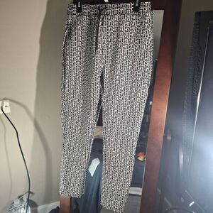 Thrill Black & White Geometric Print Pants